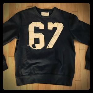 Ralph Lauren Denim And Supply Patchwork Crewneck sweatshirt.